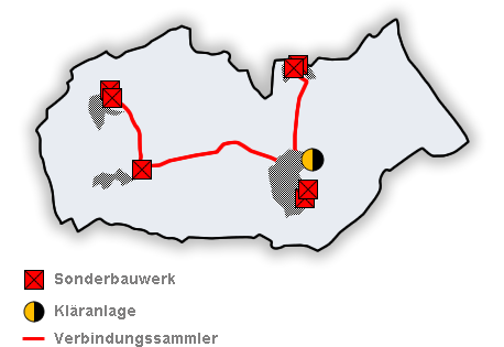 Gebiet der Abwassergruppe Guntersblum