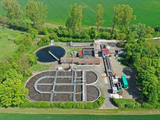 Luftbild Kläranlage Hahnheim