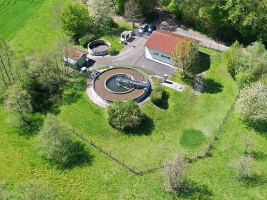 Luftbild Kläranlage Nieder-Wiesen
